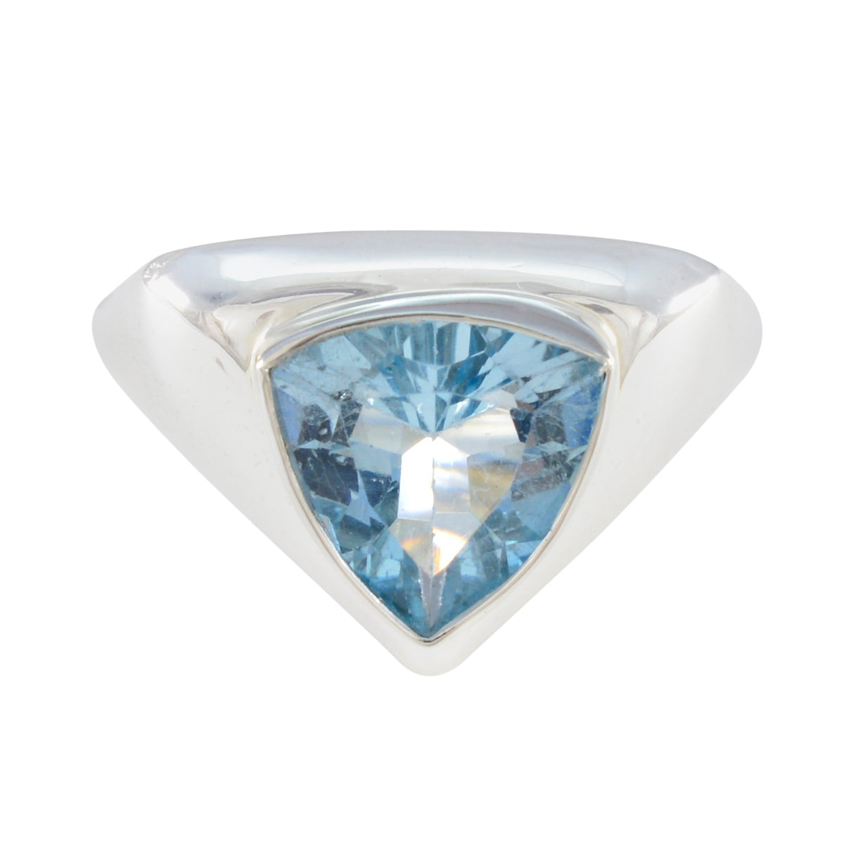 Zazlle Traditional Blue Solitaire Ring for Every Occasion Blue Topaz Blue