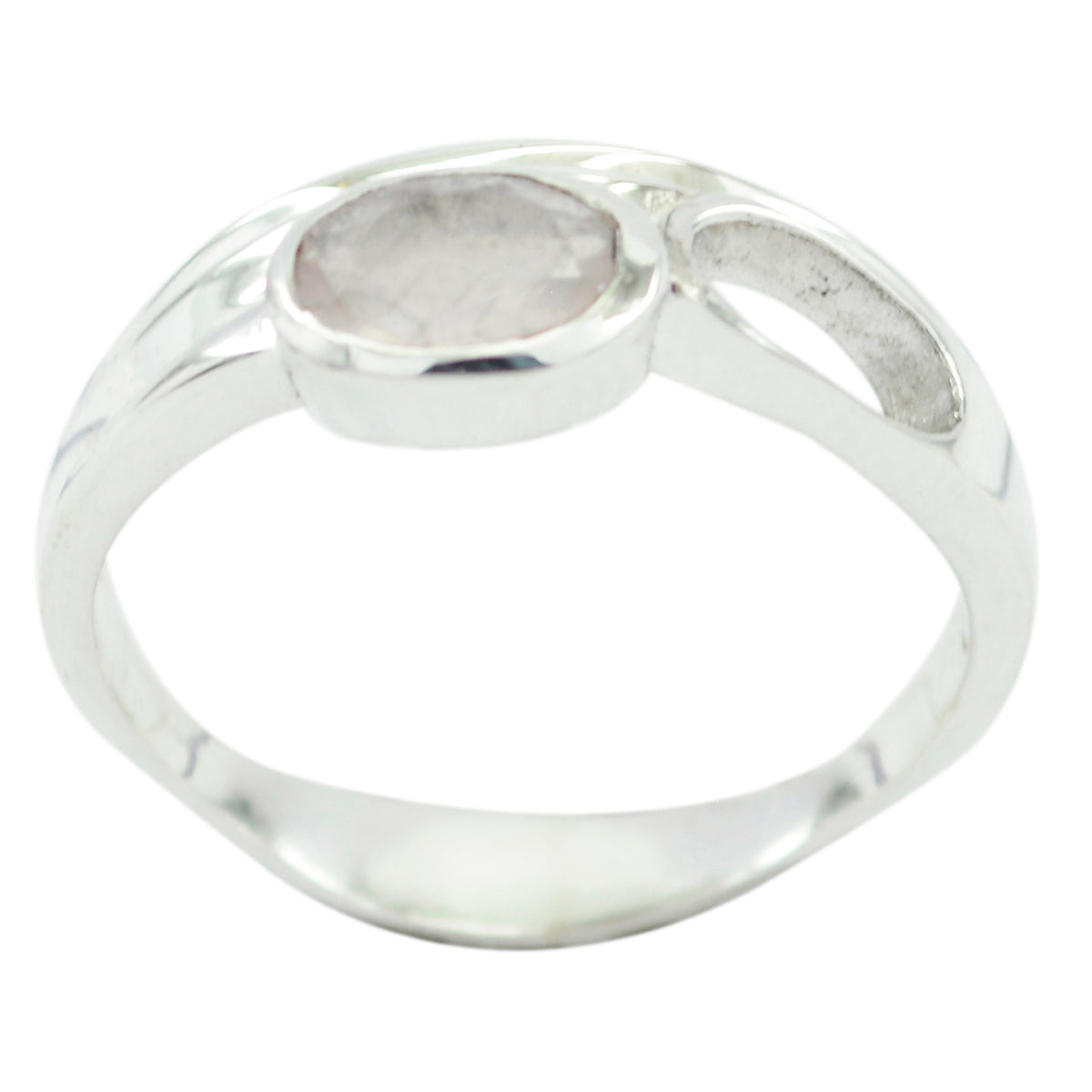 Carla Traditional Pink Solitaire Ring for Everyday Glam Rose Quartz Pink