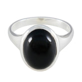 Kennedy Trendy Black Solitaire Ring Black Onyx Black