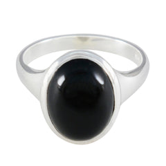 Kennedy Trendy Black Solitaire Ring Black Onyx Black