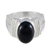 Patricia Trendy Black Solitaire Ring for Every Occasion Black Onyx Black