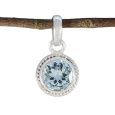Milagros Trendy Blue Gem Pendant for Everyday Glam Blue Topaz Blue Blue