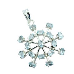 Cecilia Trendy Blue Gemstone Necklace Pendant