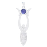 Ellie Trendy Blue Pendant for Fashion Jewelry Lovers Iolite Blue Blue