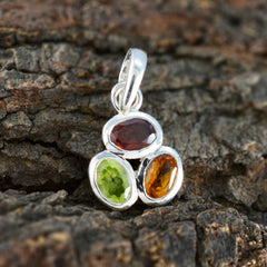 Seo-yeon Trendy Elegant Jewelry India Multi-Gem Pendant