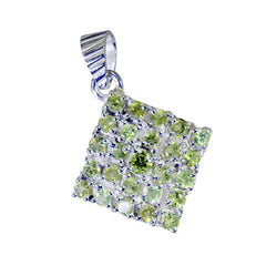 Lorena Trendy Gemstone Jewelry Pendant in Silver