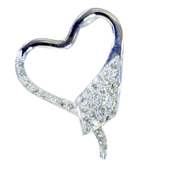 Mila Trendy Gemstone Necklace Silver Heart Pendant