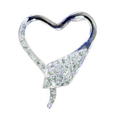 Mila Trendy Gemstone Necklace Silver Heart Pendant Peridot Green Green