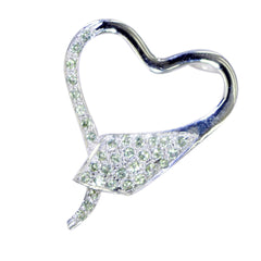 Mila Trendy Gemstone Necklace Silver Heart Pendant