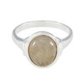 Ida Trendy Golden Solitaire Ring with Gemstone Rutile Quartz Yellow