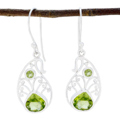 Lily Trendy Green Earrings for Party - Chic Design Peridot Green Dangle