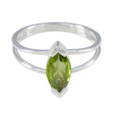 Zoe Trendy Green Solitaire Ring for Every Occasion Peridot Green