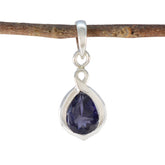 Li Lee Trendy Party Wear Pendant with Gemstone Accent Iolite Blue Blue