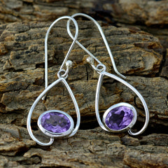 Trendy Purple Drop Earrings India by Luna Jewellery