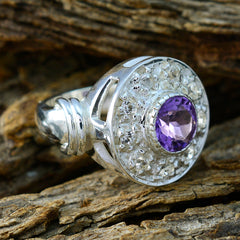 Zazlle Trendy Purple Gemstone Ring for Every Occasion