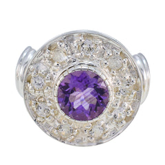 Zazlle Trendy Purple Gemstone Ring for Every Occasion