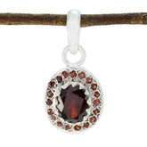 Lili Trendy Red Pendant Necklace for Every Occasion Garnet Red Red