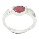 Maria Trendy Red Solitaire Ring for Glamorous Looks Indian Ruby Red