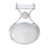 Mila Trendy Statement Jewelry Pendant for Every Occasion Rainbow Moonstone White White