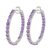 Scarlett Trendy Stud Earrings Online with Amethyst Stones Amethyst Purple Stud