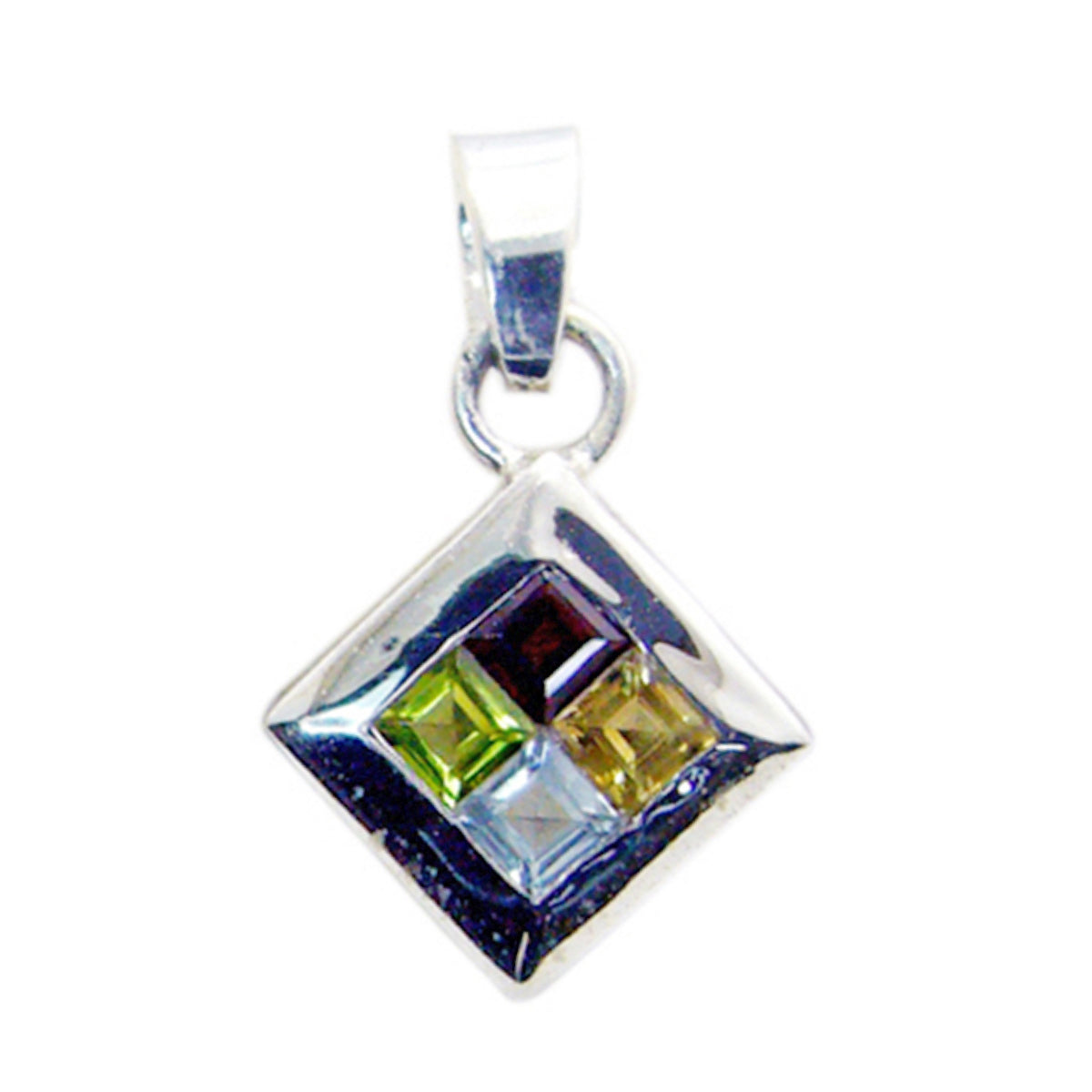 Mathilde Trendy Whisper-Thin Pendant with Gemstones Multi Stone multicolor Multicolor