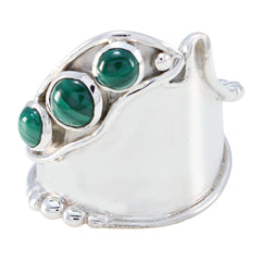 Zazlle Trilogy Ring Design with Green Gemstones Malachite Green