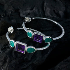 Teresa Trilogy Stud Earrings Multicolor for Everyday Wear