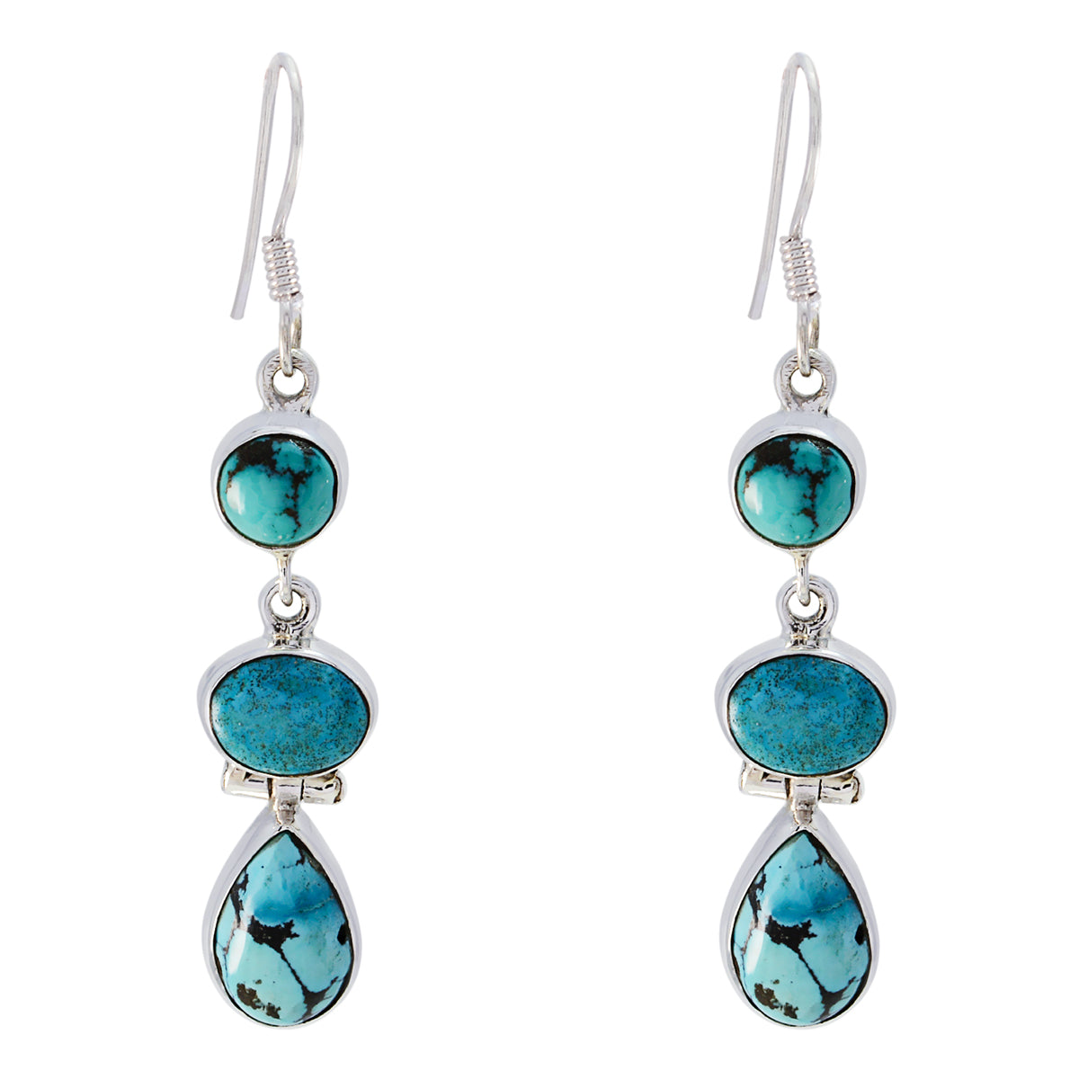 Genesis Turquoise Dangle Earrings for Stylish Radiance Turquoise Blue Dangle