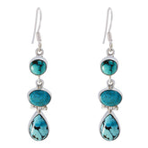 Genesis Turquoise Dangle Earrings for Stylish Radiance Turquoise Blue Dangle