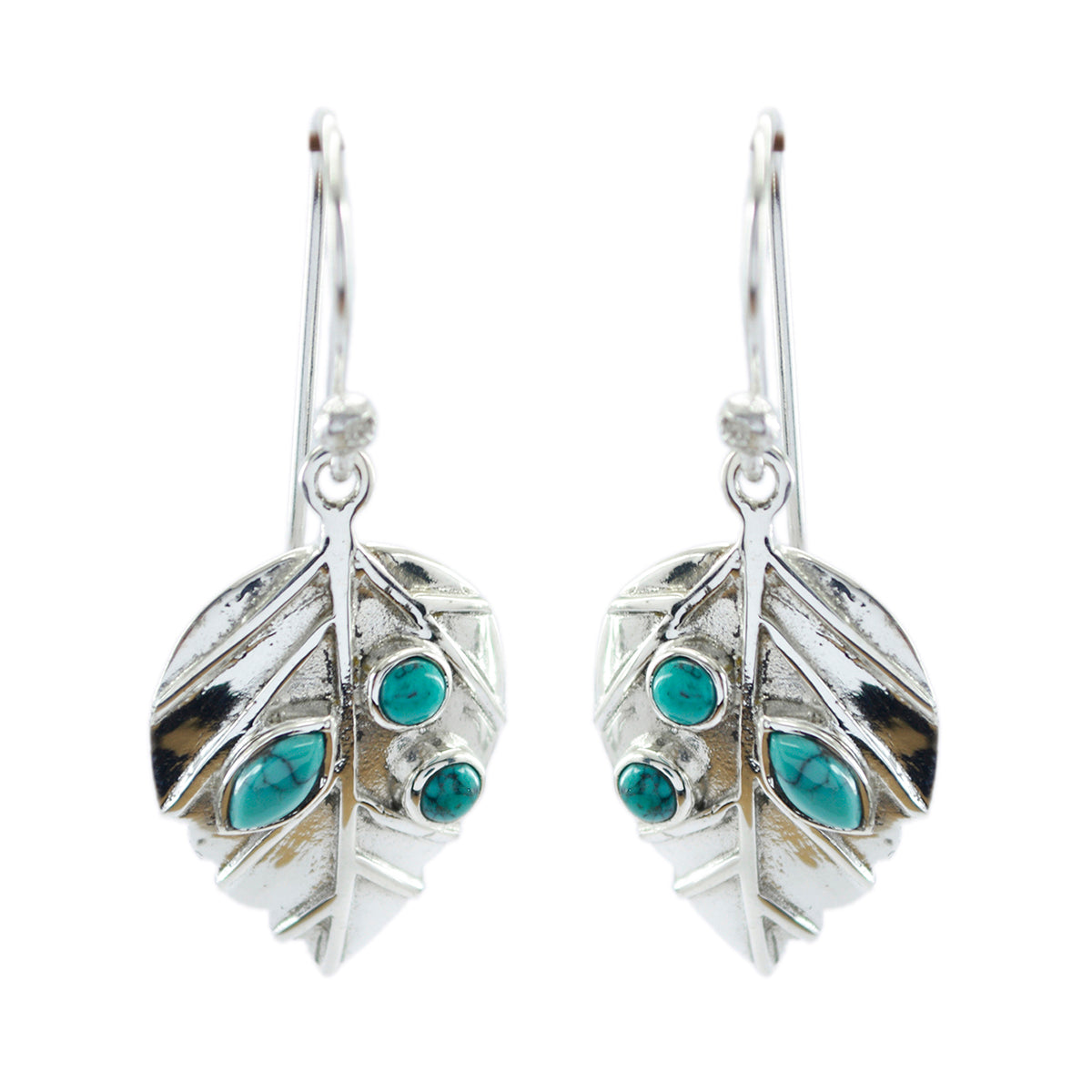 Emily Turquoise Featherlight Dangle Earrings Turquoise Blue Dangle