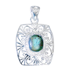 Chloe Turquoise Filigree Statement Pendant Turquoise Turquoise Turquoise