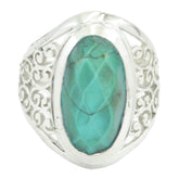 Ivy Turquoise Filigree Solitaire Ring for Elegance Turquoise Blue