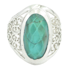 Ivy Turquoise Filigree Solitaire Ring for Elegance Turquoise Blue