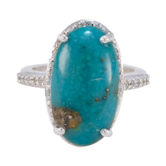 Ellie Sophisticated Turquoise Halo Ring