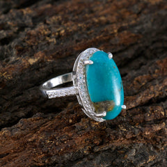 Ellie Sophisticated Turquoise Halo Ring