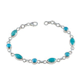 Sophia Turquoise Links Bracelet for Everyday Glam Turquoise Blue