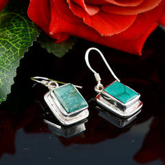 Emilia Turquoise Solitaire Dangle Earrings for Glam