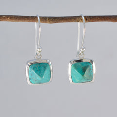 Ling Turquoise Solitaire Dangle Earrings for Everyday Glam