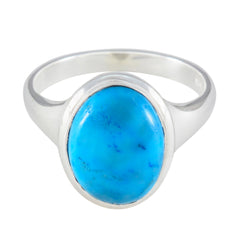 Lili Ethnic Turquoise Solitaire Ring Turquoise Blue
