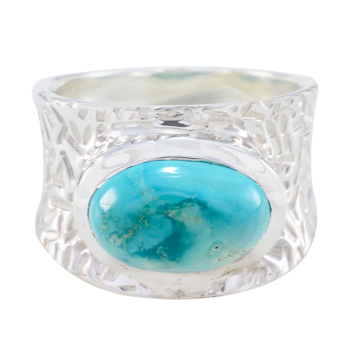 Rebeca Turquoise Solitaire Ring with Unique Design Turquoise Blue