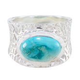 Rebeca Turquoise Solitaire Ring with Unique Design Turquoise Blue