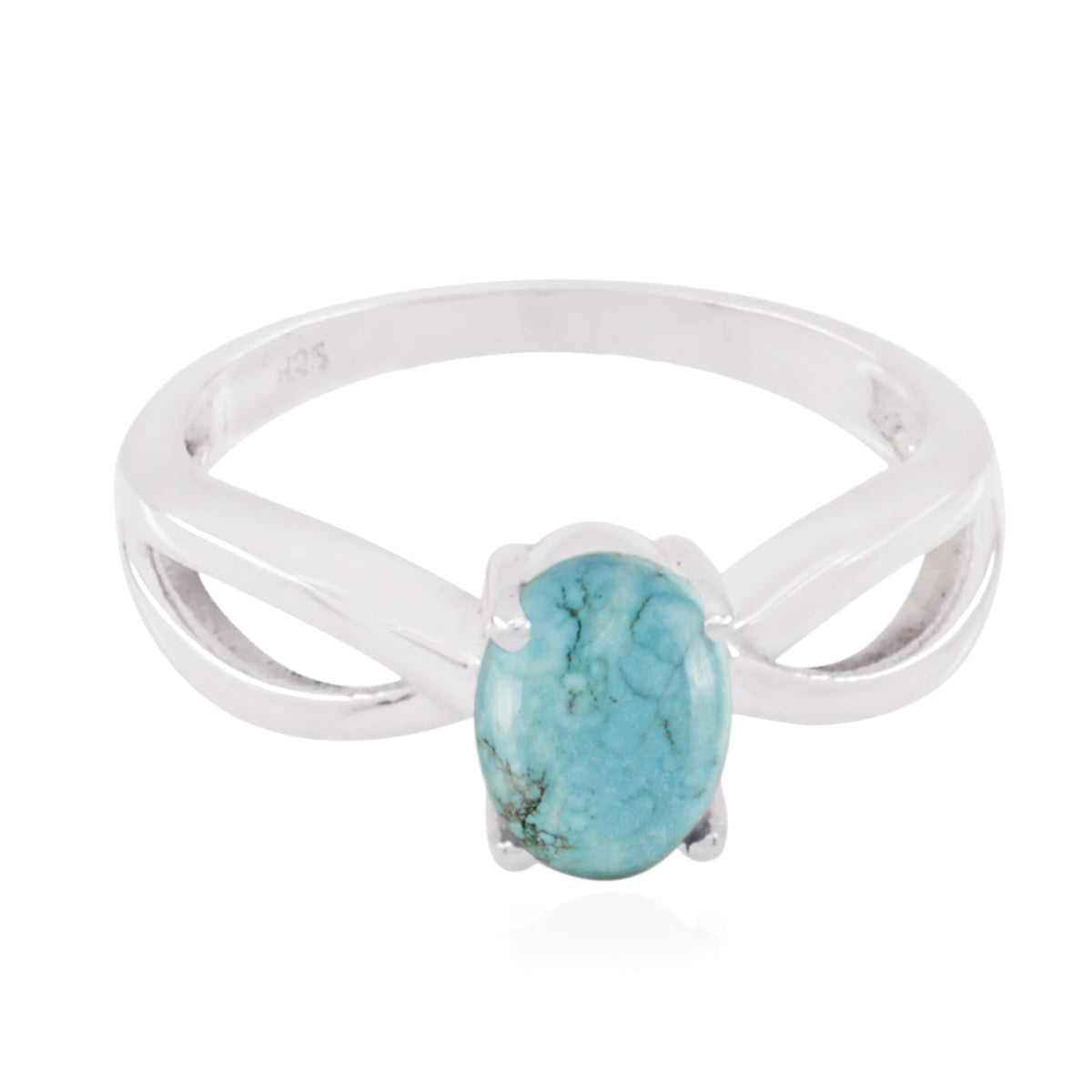 Ha-eun Feminine Turquoise Solitaire Ring Turquoise Blue