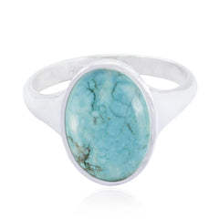 Lili Ethnic Turquoise Solitaire Ring