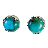 Evelyn Turquoise Stud Earrings for Everyday Elegance Turquoise Blue Stud