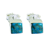 Yuna Turquoise Stud Earrings for Everyday Glam Turquoise Blue Stud