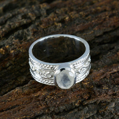 Zazlle Twist White Solitaire Band - Elegant Gemstone Ring