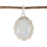 Autumn White Rope-Wire Edgy Pendant Rainbow Moonstone White White