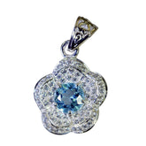 Lakshmi Unique Blue Gemstone Necklace Pendant Blue Topaz Blue Blue