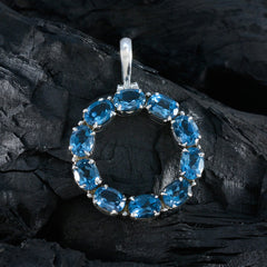 Lucia Unique Blue Gemstone Necklace Pendant