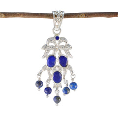 Putri Unique Blue Gemstone Pendant for Stylish Vibes Lapis Lazuli Blue Blue